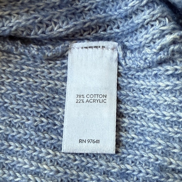 NWT J. Jill Heathered Blue Knit Sweater 3/4 Sleeve Women’s Size Small - Picture 7 of 7